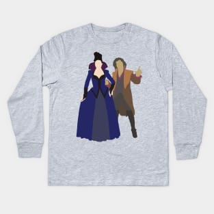 Regina and Rumplestiltskin Kids Long Sleeve T-Shirt